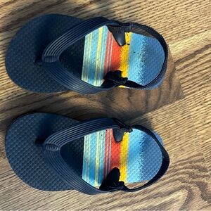 Colorful Striped Flip Flops